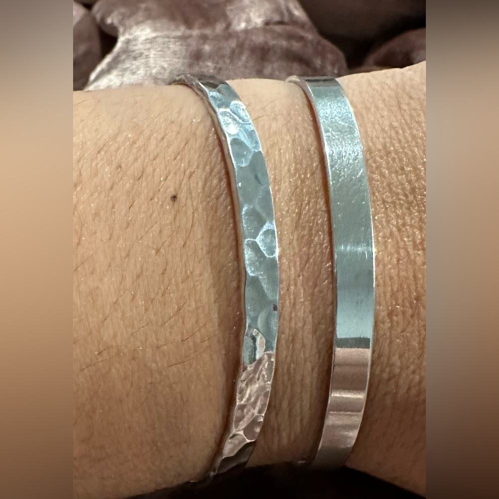 Sterling silver cuff bracelets. 2x for the price of 70 dollars